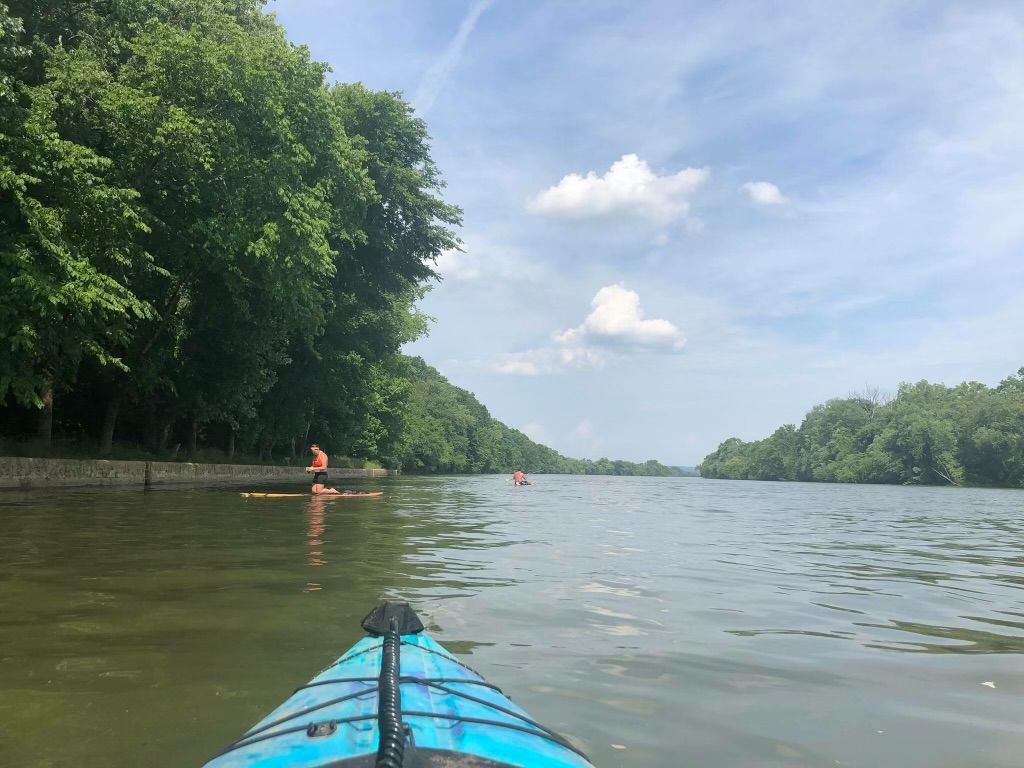 Kayaking on the Cumberland River